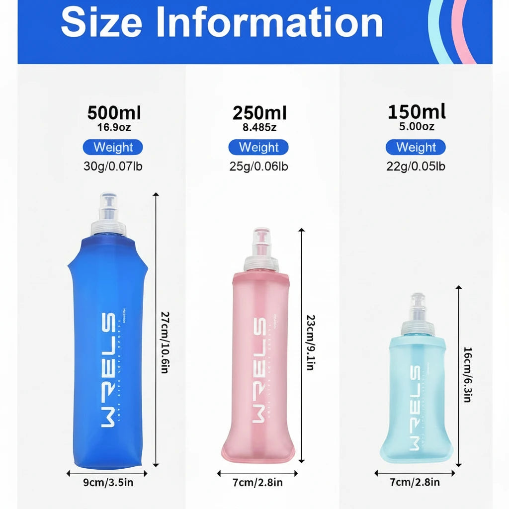 Foldable Flexible Gourd — Available in 150ml, 250ml and 500ml
