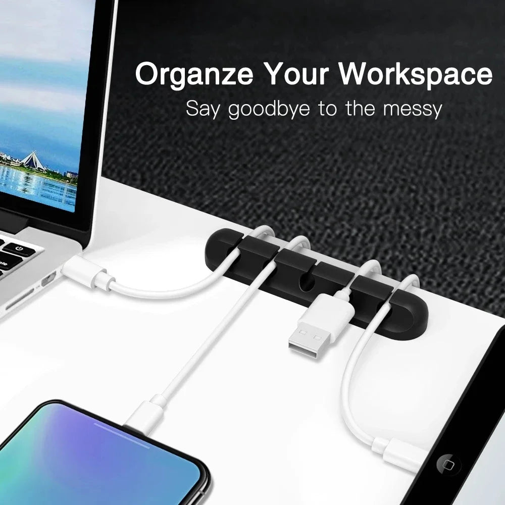Silicone Cable Organizer - No More Tangled Cables.